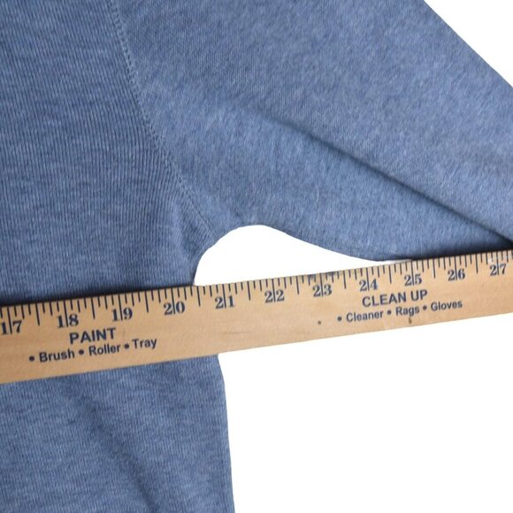 Jos. A. Bank Men's Sweater 1/4 Zip 100% Cotton Heathered Blue ( *1 flaw) - Picture 6 of 8